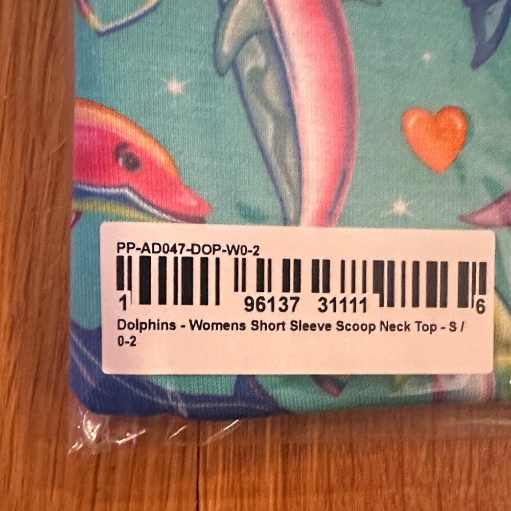 Posh Peanut women's limited edition Lisa Frank Dolphins long sleeve top - Picture 2 of 3